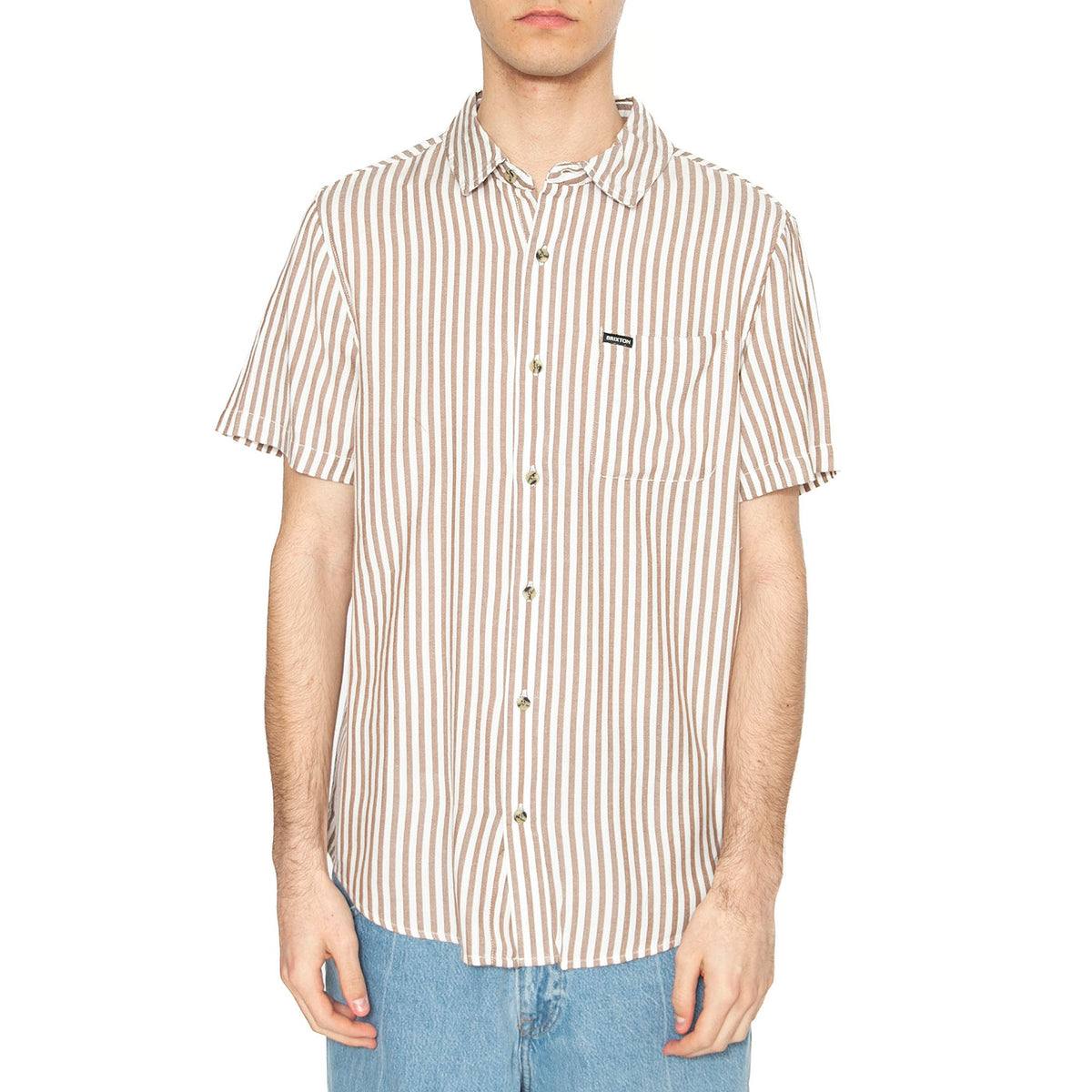 Charter HB Stripes S/S Woven - Camicia Maniche Corte Uomo Multicolore 01412-OFWBS . BRIXTON 