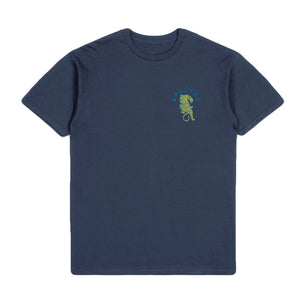 SEEKS S/S TEE WASHED NAVY - Maglietta Girocollo Uomo Blu 17081-WANAV . BRIXTON 