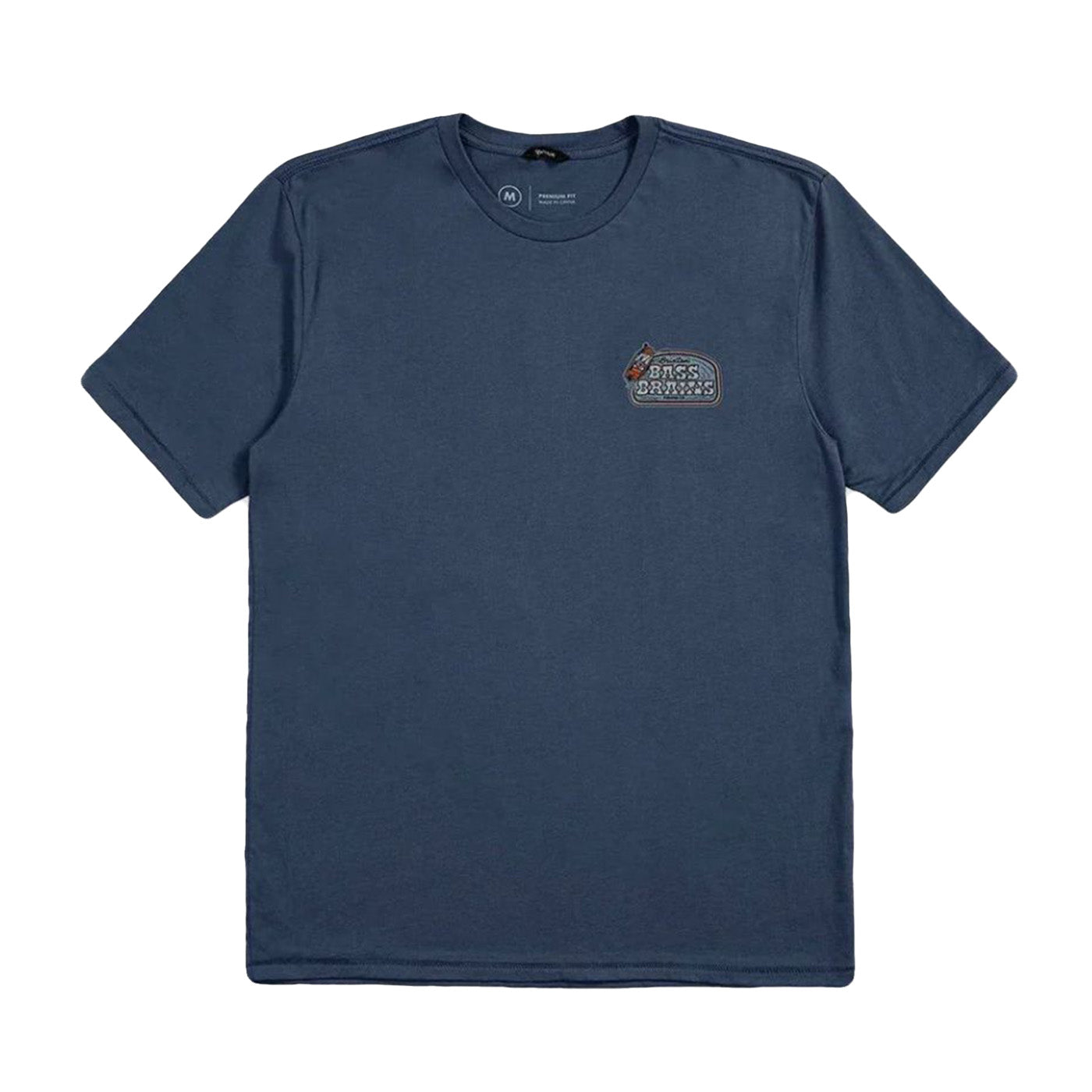 BASS BRAINS BOAT S/S TEE WASHED NAVY - Maglietta Girocollo Uomo Blu 17137-WANAV . BRIXTON 