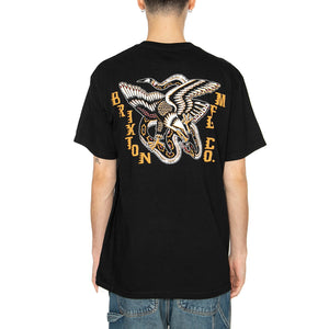 Battle S/S STT - Maglietta Girocollo Uomo Nera 17144-BLACK . BRIXTON 