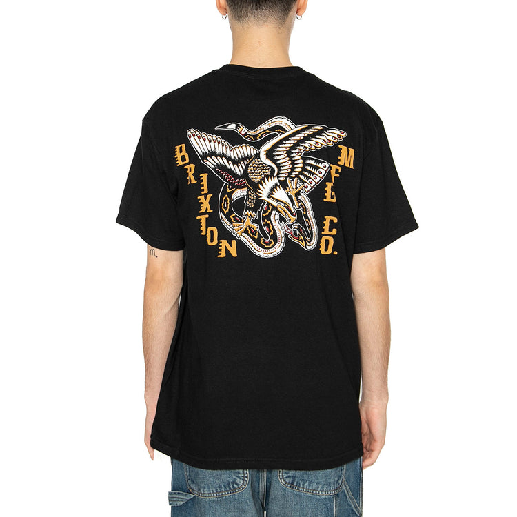 Battle S/S STT - Maglietta Girocollo Uomo Nera 17144-BLACK . BRIXTON 