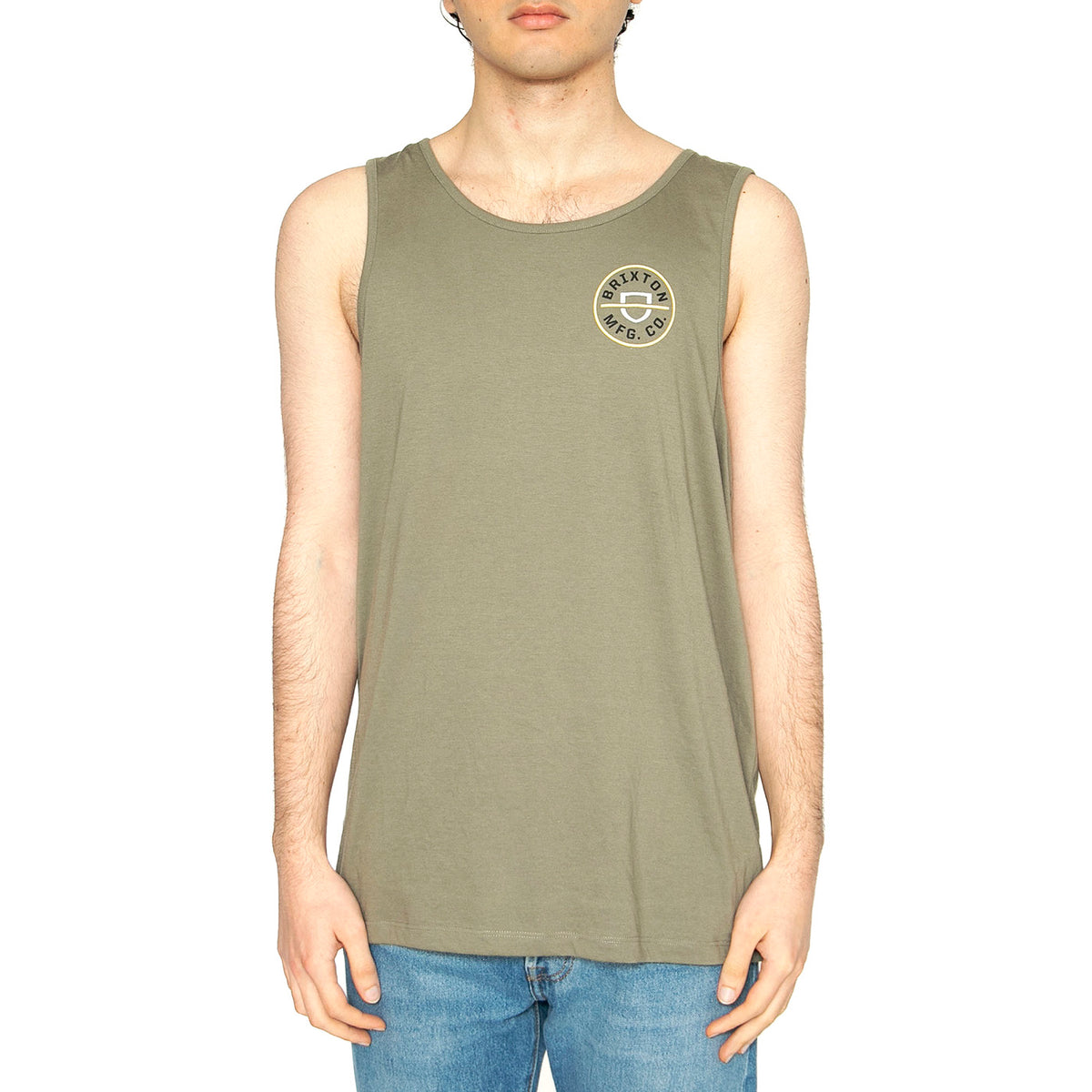 Crest Tank Top - Canotta Uomo Verde 22353-OLVSP . BRIXTON 