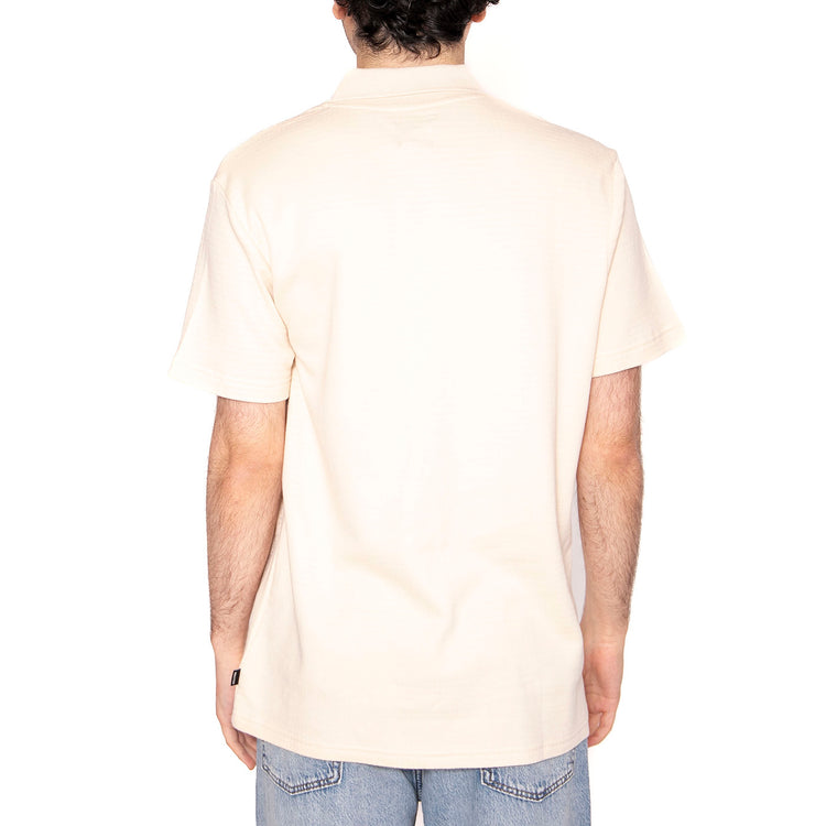 Waffle S/S Polo Knit - Polo Uomo Beige 22600-WHTCP . BRIXTON 