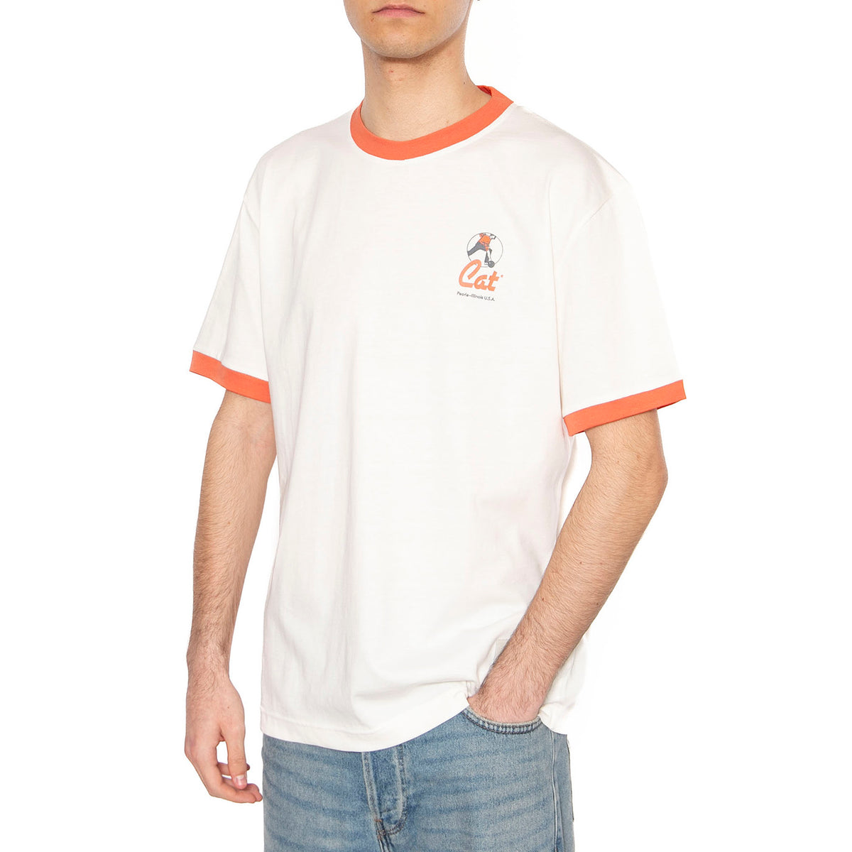 Bowl T-Shirt - Maglietta Girocollo Uomo Bianca 6010138-11-4300 . CAT 