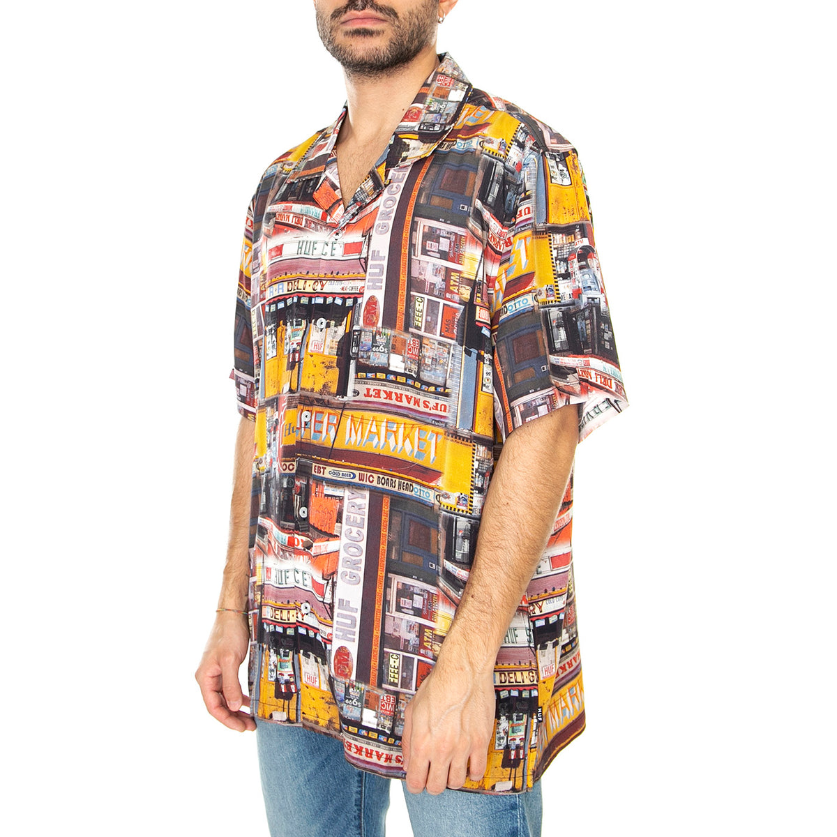 Corner Store S/S Resort Shirt Multi - Camicia Maniche Corte Uomo Multicolore BU00175-MULTI . HUF 