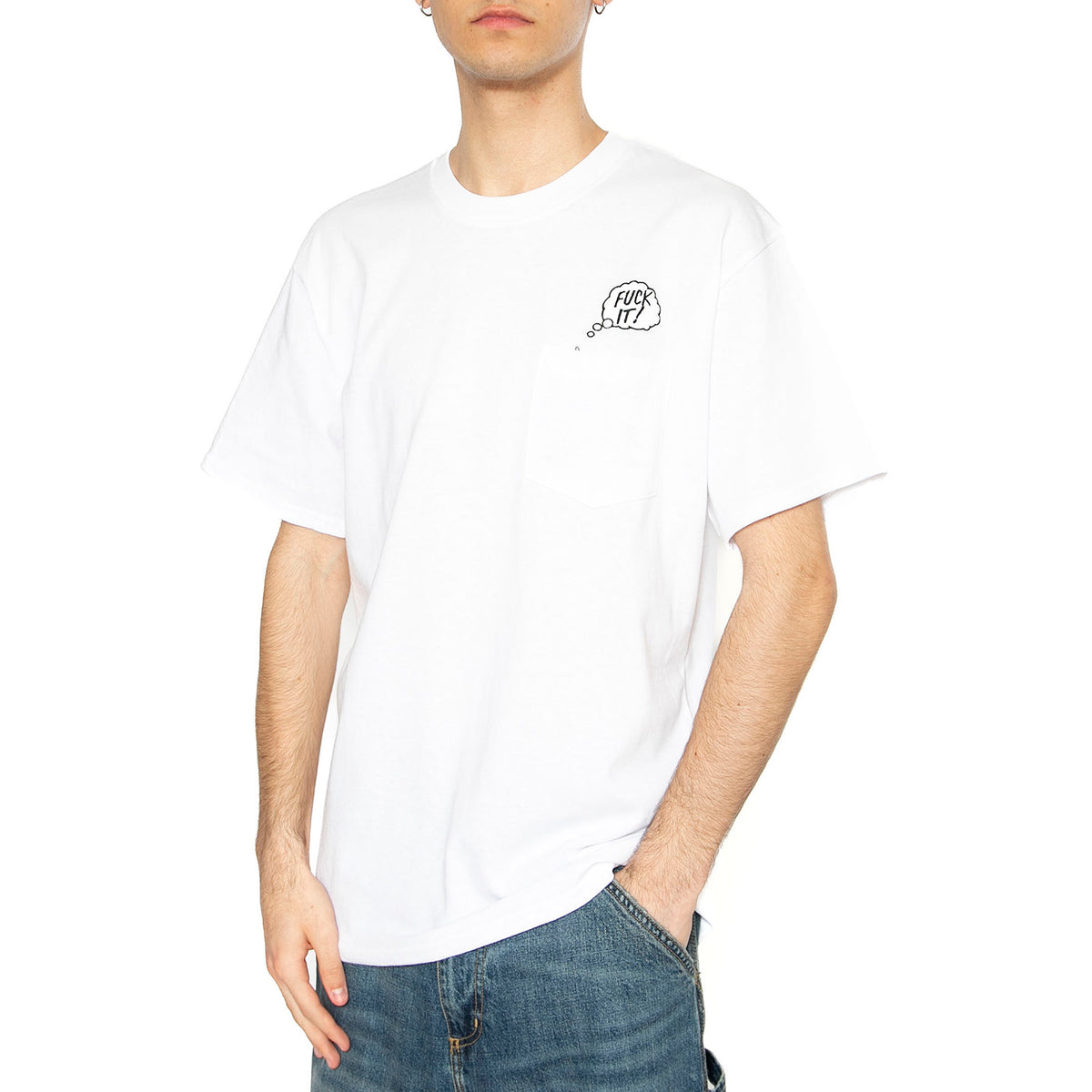 In The Pocket - Maglietta Girocollo Uomo Bianca TS01723-WHITE . HUF 