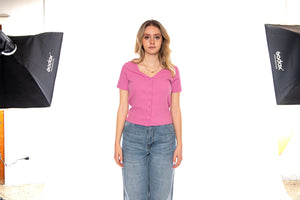 Levi's® T-Shirt con Bottoncini Muse -- Maglietta Donna Rosa A8782-0017 . LEVIS 