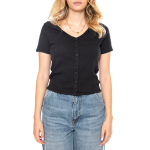 Levi's® T-Shirt con Bottoncini Muse -- Maglietta Donna Nera A87820000 . LEVIS 