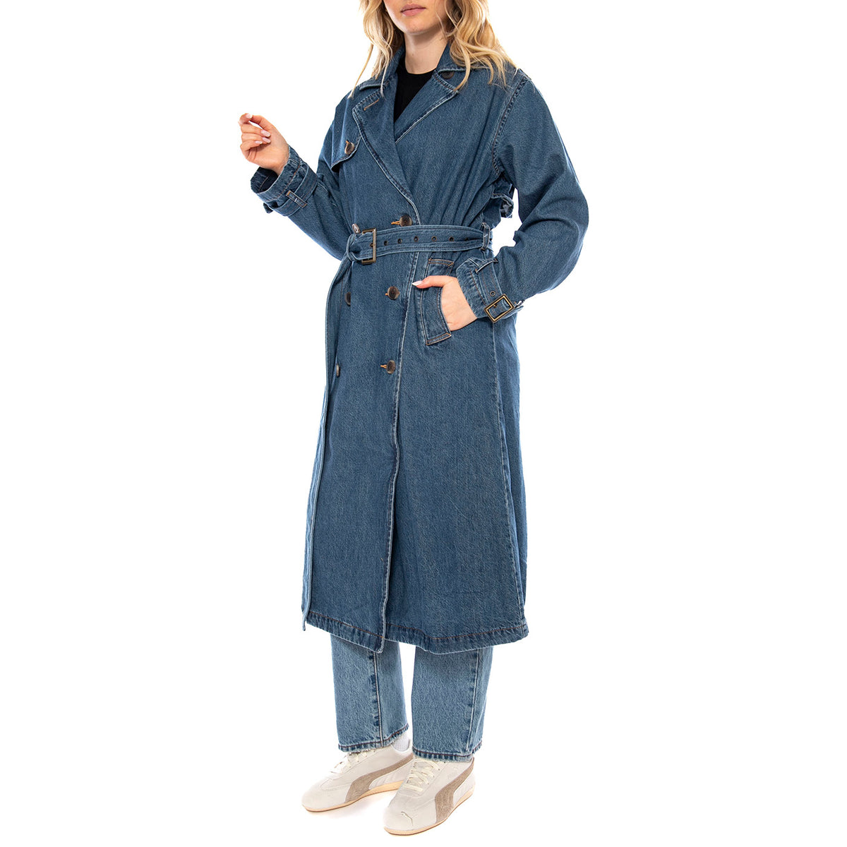 Levi's® Spade Women's Denim Trench Coat -- Cappotto Donna Blu A8976-0001 . LEVIS 