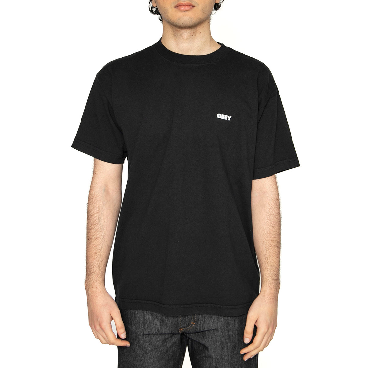 Obey Bold 3 Tee - Maglietta Girocollo Uomo Nera 166912888-JET . OBEY 