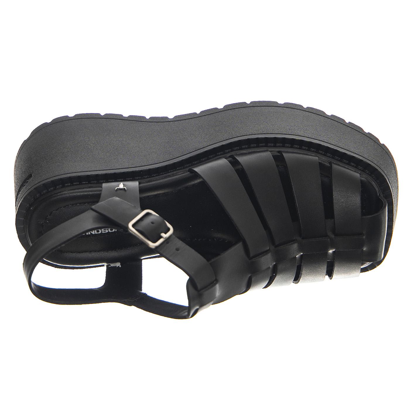Crush Black Leather - Sandali Donna Neri WSSCRUSH-BLA  WINDSOR SMITH 
