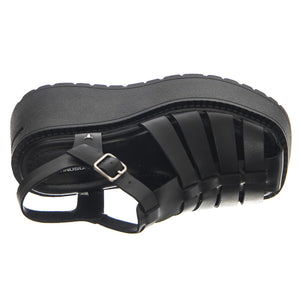 Crush Black Leather - Sandali Donna Neri WSSCRUSH-BLA  WINDSOR SMITH 
