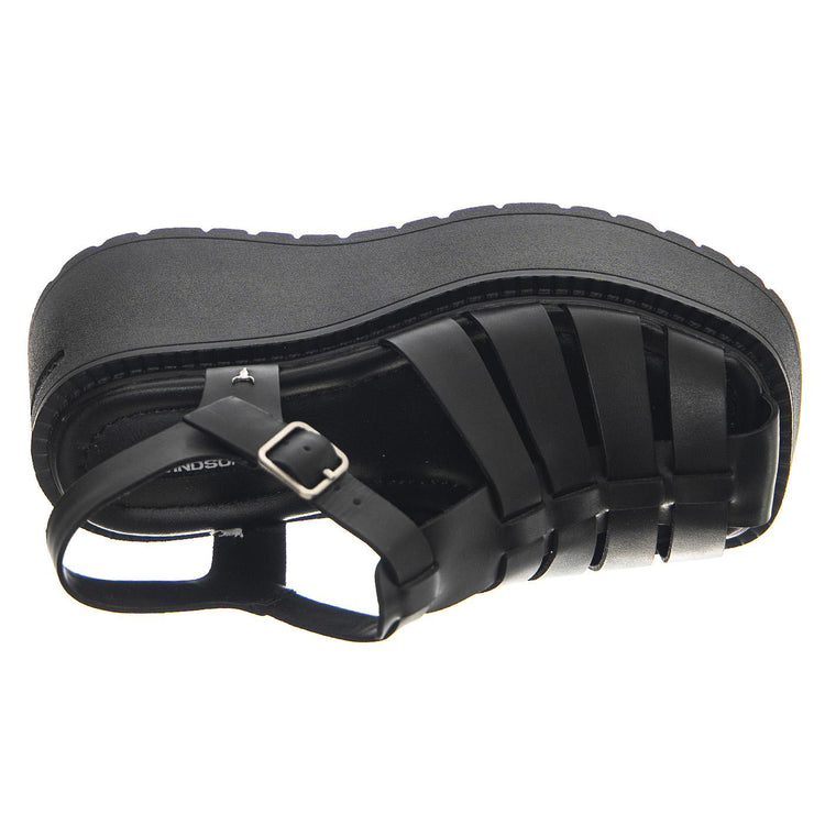 Crush Black Leather - Sandali Donna Neri WSSCRUSH-BLA  WINDSOR SMITH 