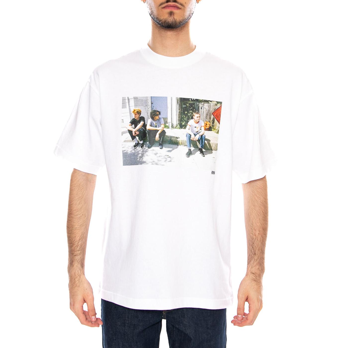 Skate Atiba Haze Curb Crew SS White - Maglietta Girocollo Uomo Bianca VN000QJP WHT1 VANS 