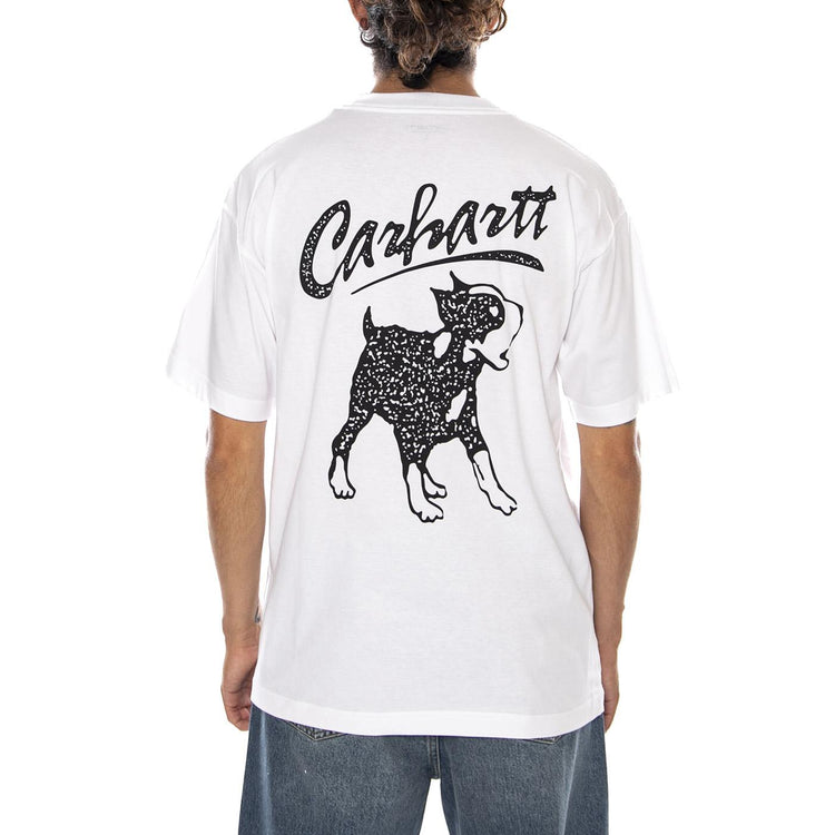 S/S PUP T-SHIRT - Maglietta Girocollo Uomo Bianca I037537 02XX CARHARTT WIP 