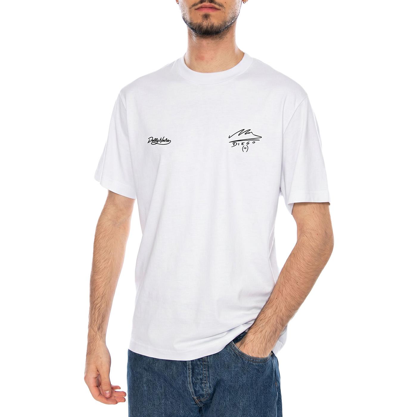 Live Is Life Tee White - Maglietta Girocollo Uomo Bianca TS1366 T4-02 DOLLY NOIRE 