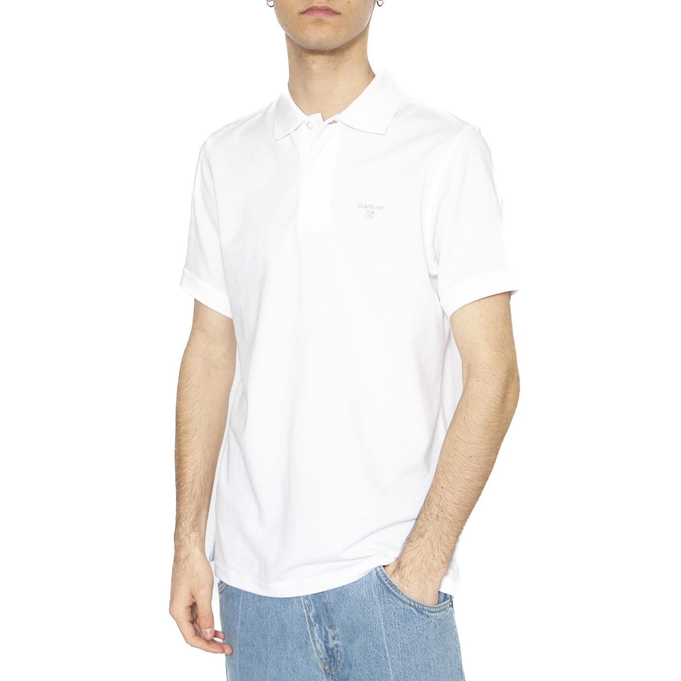 Lightweight Sposrt Polo Shirt White - Polo Uomo Bianca MML1367-WHITE  BARBOUR 
