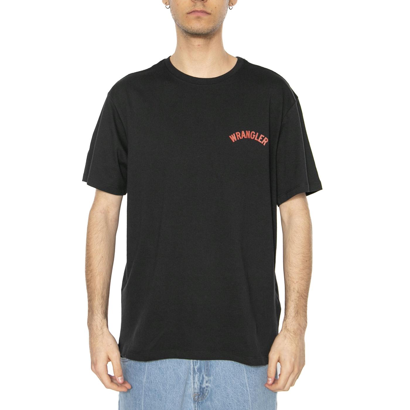 Graphic Tee Black - Maglietta Girocollo Uomo Nera 112362793  WRANGLER 
