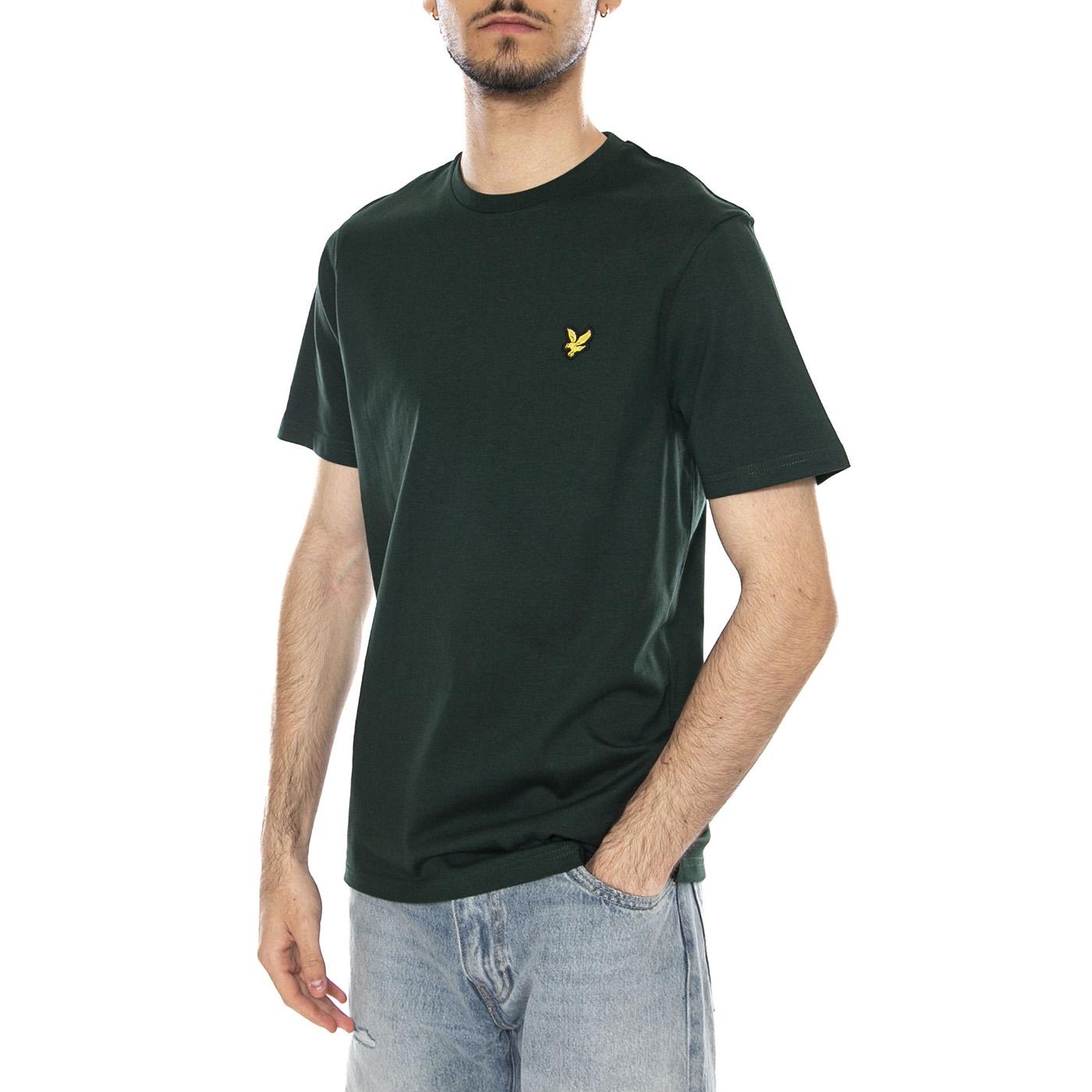 PLAIN T-SHIRT DARK GREEN - Maglietta Girocollo Uomo Verde TS400VOG W48D LYLE & SCOTT 