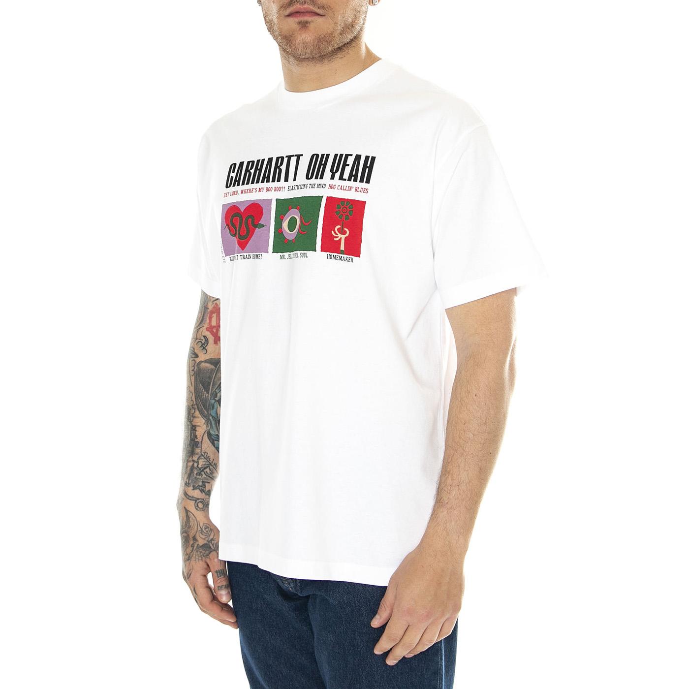 S/S Oh Yeah - Maglietta Girocollo Uomo Bianca I033158.XX.03  CARHARTT WIP 