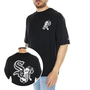 MLB Food Graphic OS Tee Chicago White Sox Black / White - Maglietta Girocollo Uomo Nera 60435535  NEW ERA 