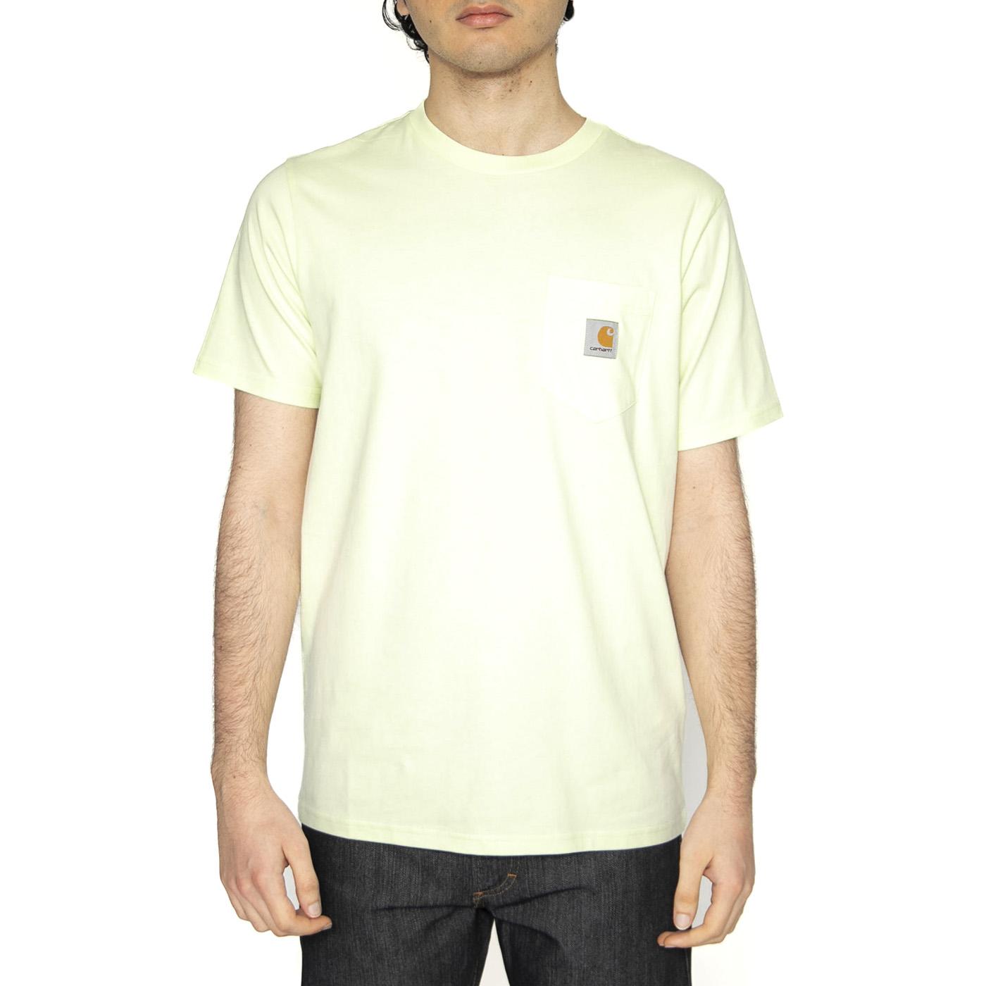 S/S Pocket T-Shirt Air Green - Maglietta Girocollo Uomo Verde I030434.2P6XX  CARHARTT WIP 