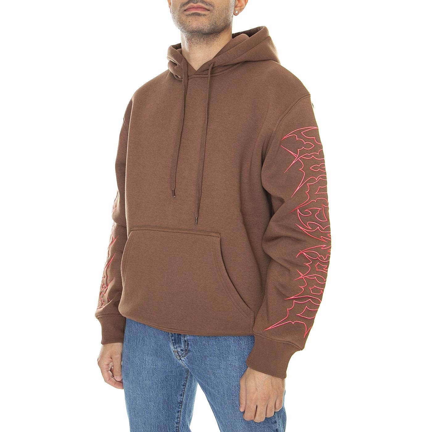 Graffpunk Hoodie Brown - Felpa con Cappuccio Uomo Marrone HDY0084BRO  DOOMSDAY 