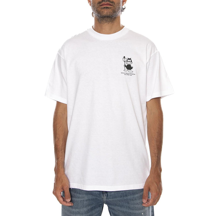 S/S BUMPER CAR T-SHIRT WHITE - Maglietta Girocollo Uomo Bianca I036888 02XX CARHARTT WIP 