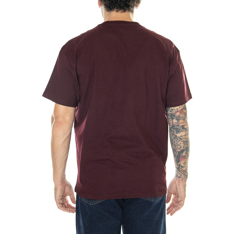 S/S Chase T-Shirt Amarone / Gold - Maglietta Girocollo Uomo Bordeaux I026391.1QYXX  CARHARTT WIP 