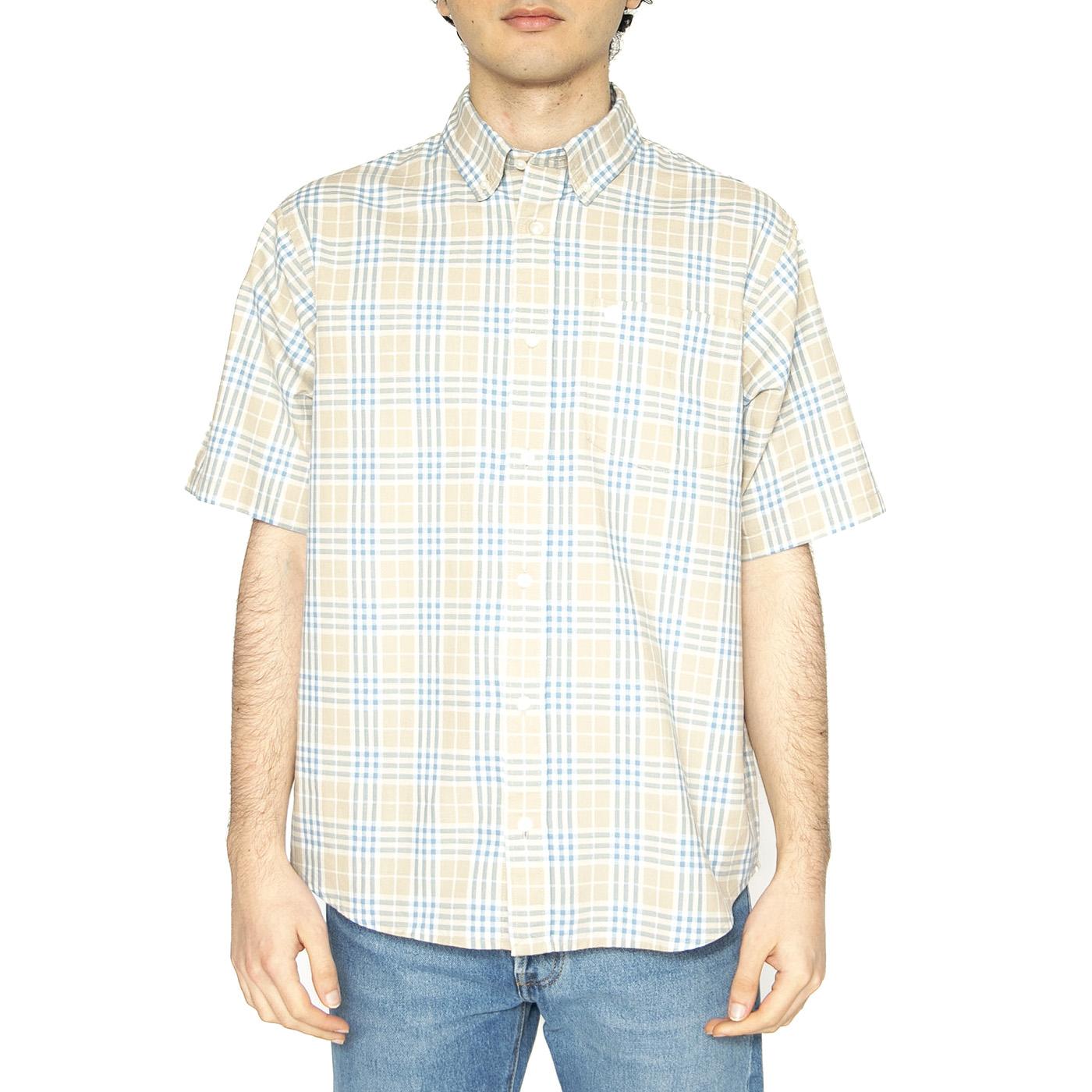 S/S Niven Shirt Niven Check, Wall / Wax - Camicia Maniche Corte Uomo Multicolore I034542.2UYXX  CARHARTT WIP 