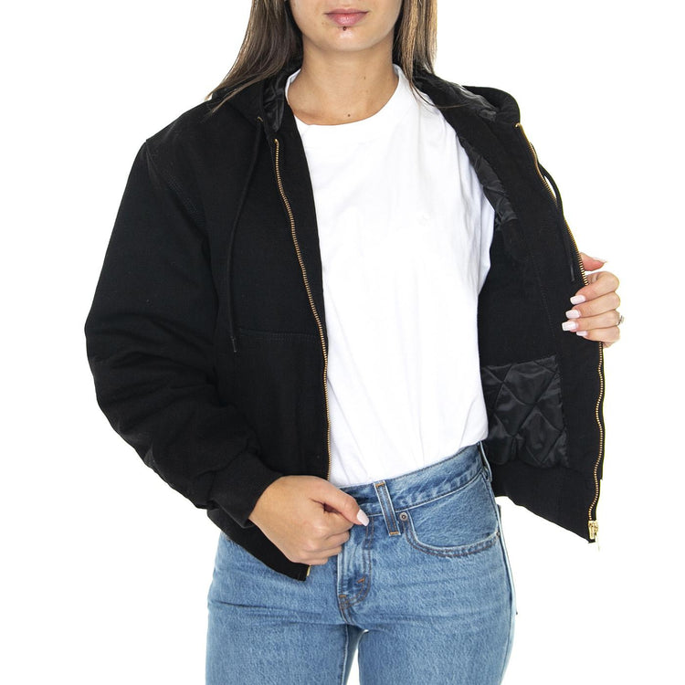 W' OG Active Jacket Black /rinsed - Giacca Donna Nera I032238.8902  CARHARTT WIP 