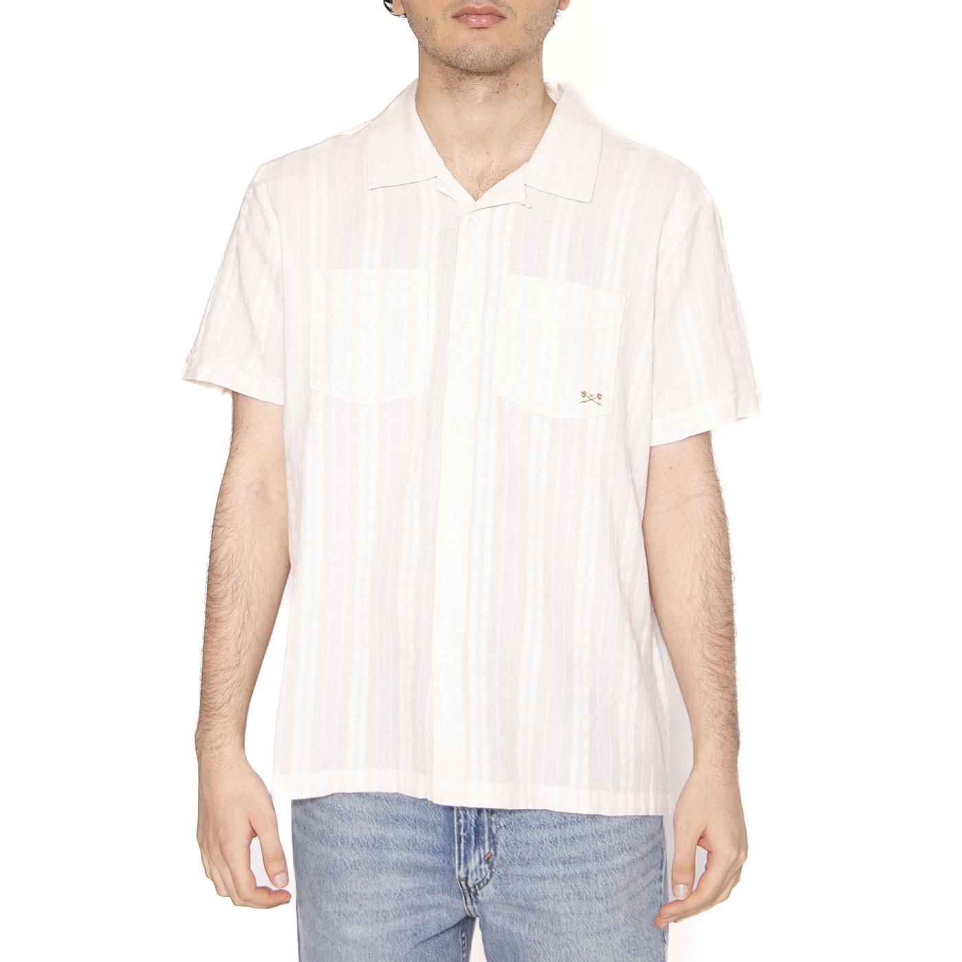 Marcos S/S Shirt Beige - Camicia Maniche Corte Uomo Beige 311500128-ANT  DARK SEAS 