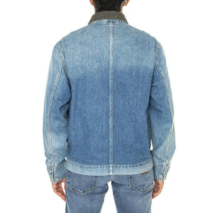 Full Zip Mechanics Trucker Everyday Goods T Med Indigo Worn In - Giacca Denim Jeans Uomo Blu A8635-0001  LEVIS 