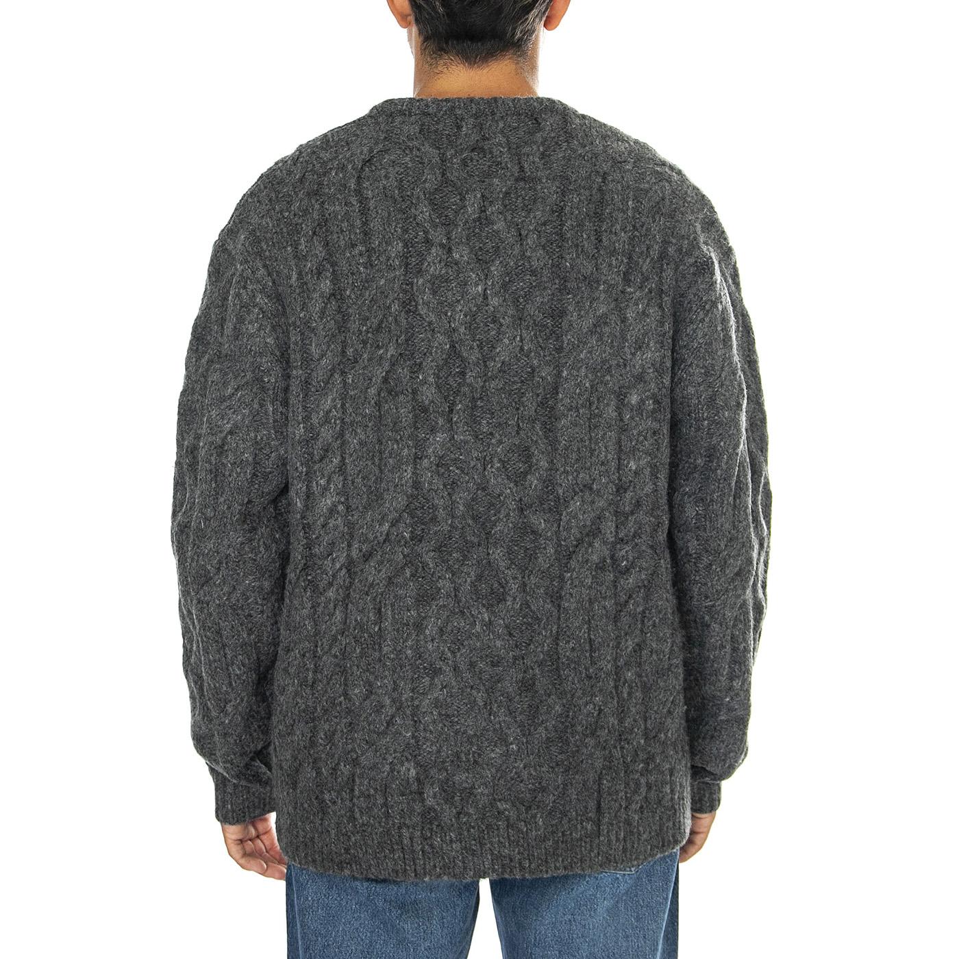 Battery Crewneck Sweater Parkside Cable Grey - Maglione Girocollo Uomo Grigio A0708-0017  LEVIS 