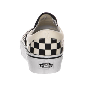 UA CLASSIC SLIP-ON P Blk WhtChcke V0018EBWW  VANS 