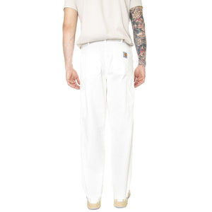 Single Knee Pant Off-White Rinsed - Pantaloni Denim Jeans Uomo Bianchi I031499-35002  CARHARTT WIP 