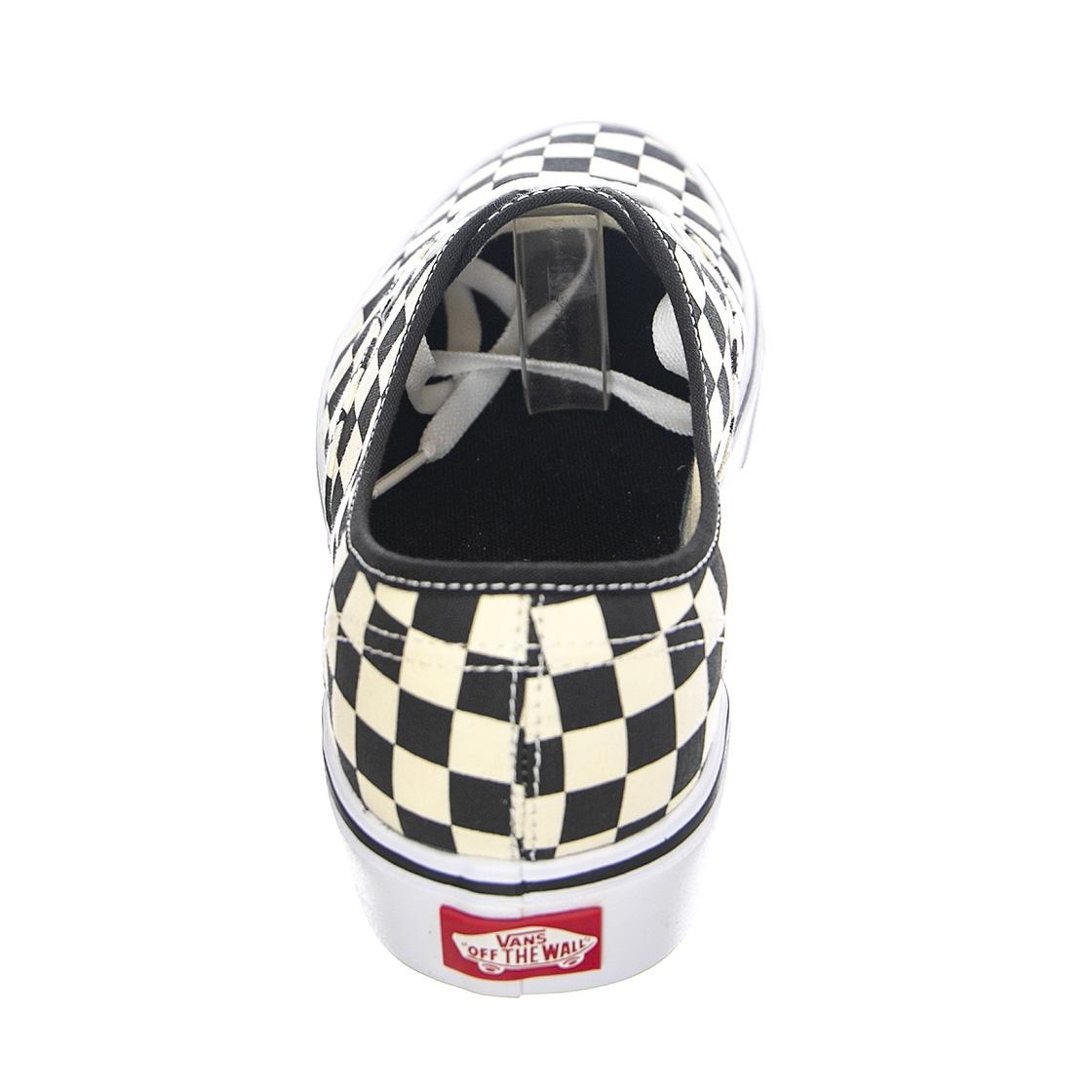 UA Authentic Lite (Checkerboard) - Scarpe Stringate Profilo Basso Uomo Nere / Bianche / Checkerboard VN0A2Z5J5GX1M  VANS 