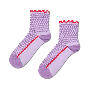 Structure Slinky Mini Crew Sock Purple - Calzini Viola P004813 PRE HAPPY SOCKS 