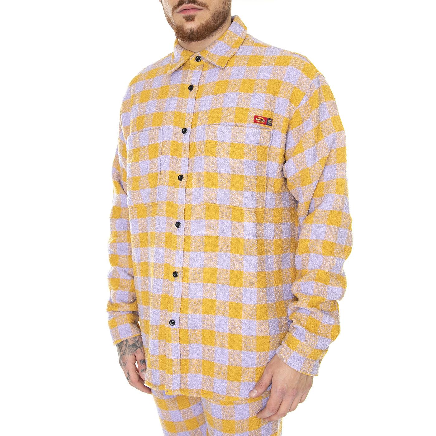 OC x DICKIES Tweed Shirt Lilac Check - Camicia Uomo Multicolore DK0A4Y4WE881  DICKIES 