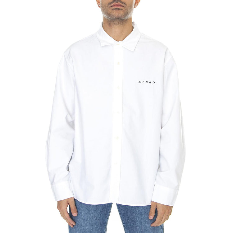 Big Ox-Shirt Ls White - Camicia Uomo Bianca I030312.02.67  EDWIN 