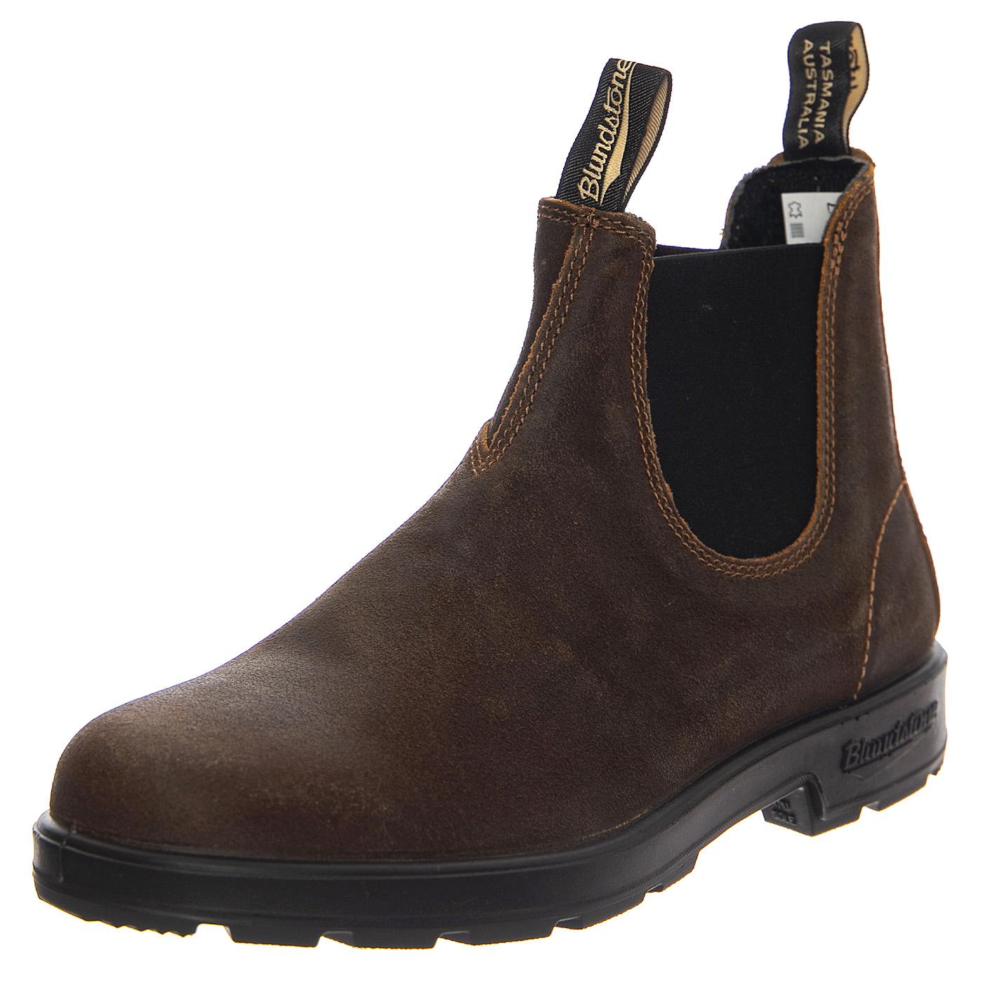 1911 Tobacco Suede Tobecco Boots - Stivaletti Profilo alla Caviglia Uomo Marrone 1911-TOBACCO  BLUNDSTONE 