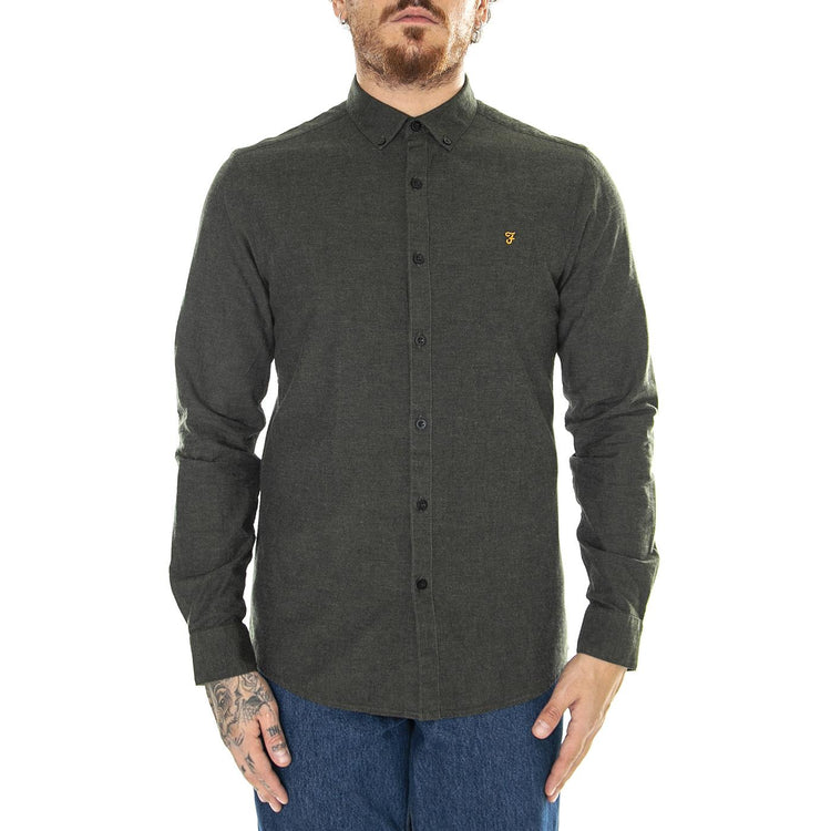 Steen Organic Cotton Shirt Green - Camicia Uomo Verde F4WBB006GRE  FARAH 