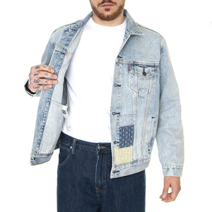 The Trucker Jacket Torn Up Dx Light Indigo Worn In - Giacca Denim Jeans Uomo Blu 72334-0648  LEVIS 