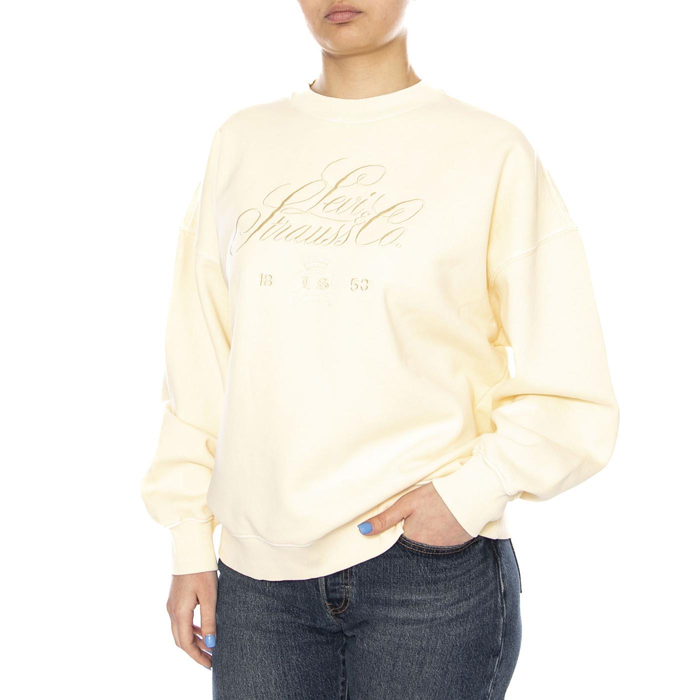 GRAPHIC VINTAGE OVERSIZED CREWNECK SWEATSHIRT YELLOW - Felpa Girocollo Donna Gialla 005GT 0012 LEVIS 