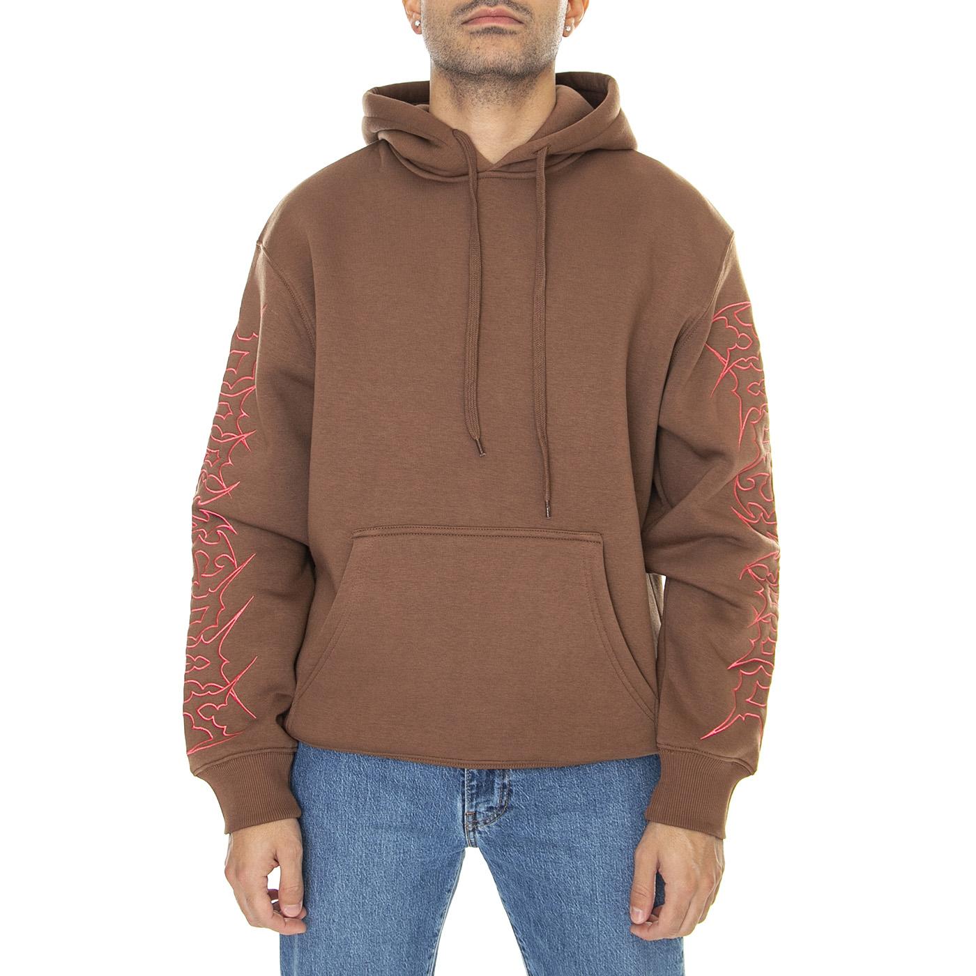 Graffpunk Hoodie Brown - Felpa con Cappuccio Uomo Marrone HDY0084BRO  DOOMSDAY 