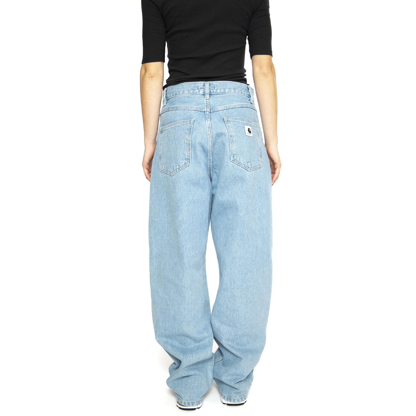 W' Brandon Pant Blue /stone bleached - Pantaloni Denim Jeans Donna Blu I031918.0112  CARHARTT WIP 