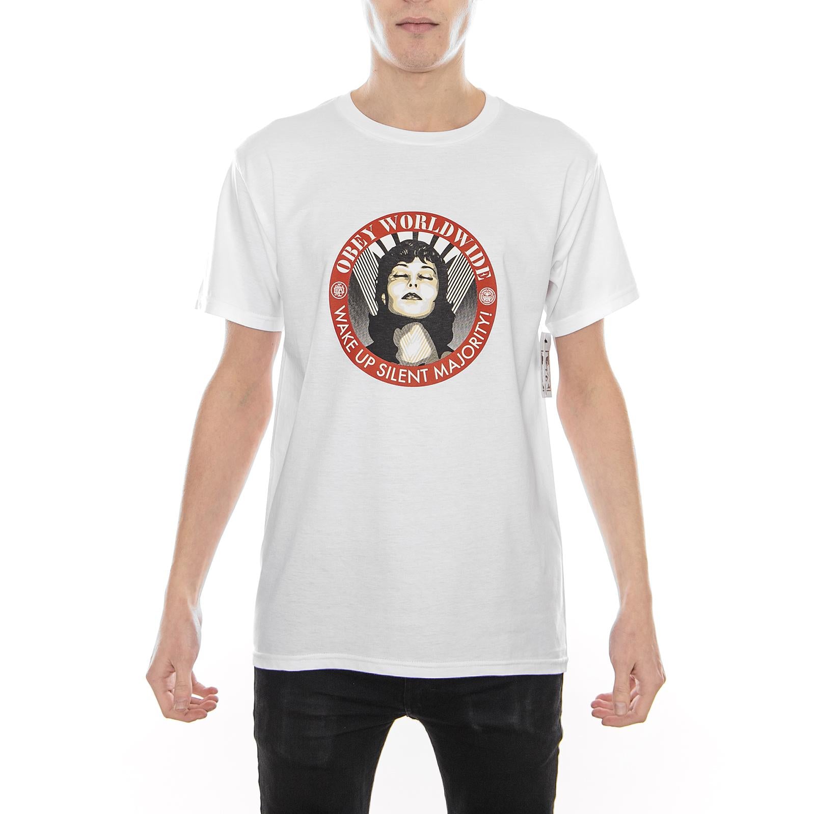 OBEY WAKE UP SILENT MAJORITY WHITE 165361698-WHT  OBEY 