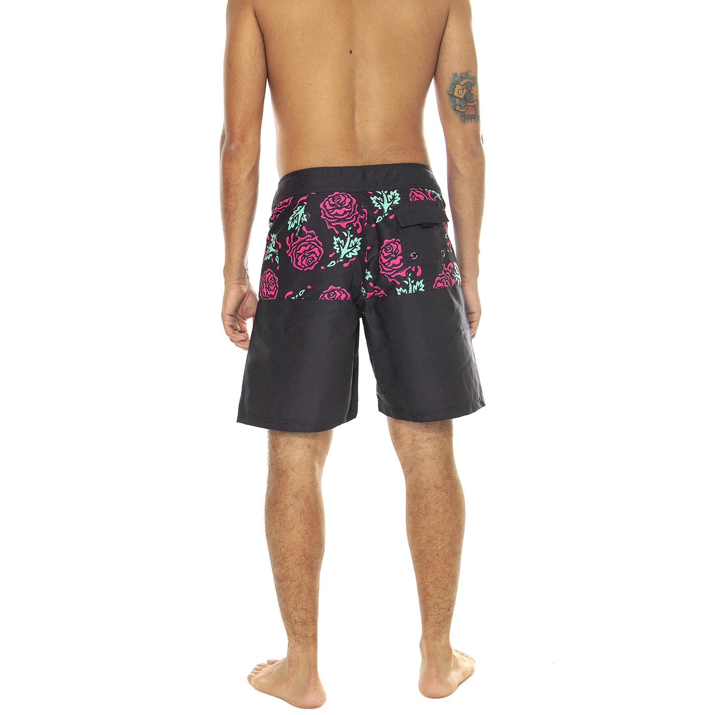 Dressen Rose Crew Two Black - Costume da Bagno Uomo Nero / Multi SCA-SHR-5082  SANTA CRUZ 