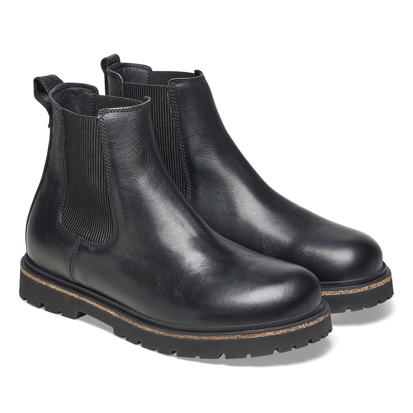 Highwood Slip On Men black, Natural Leather Boots - Stivaletti Uomo Neri 1025764 . BIRKENSTOCK 