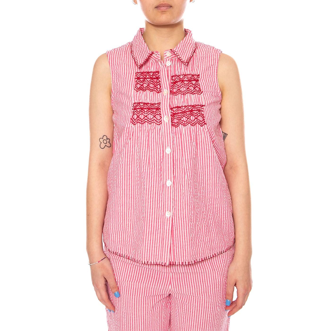 S/S BLOUSES-TOP PINK - Top Smanicato Donna Rosa 4.62.125.26 306 MD'M 